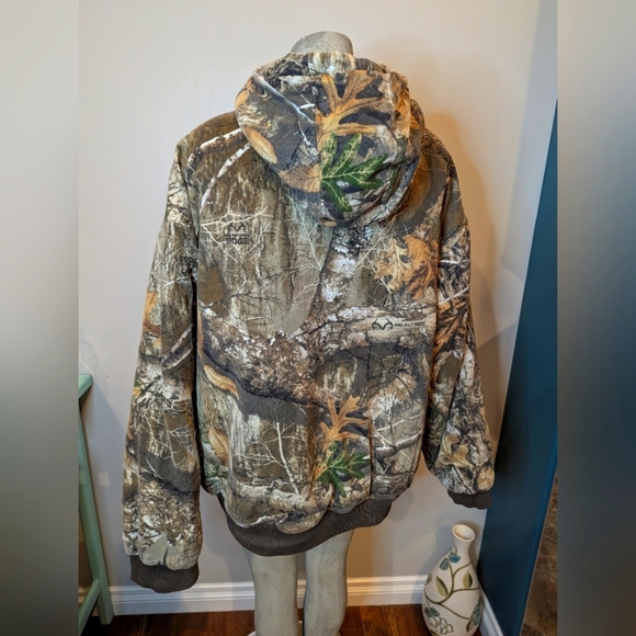Real Tree Edge 3XL Bomber Jacket with hood, Men's size 3XL - Picture 4 of 11
